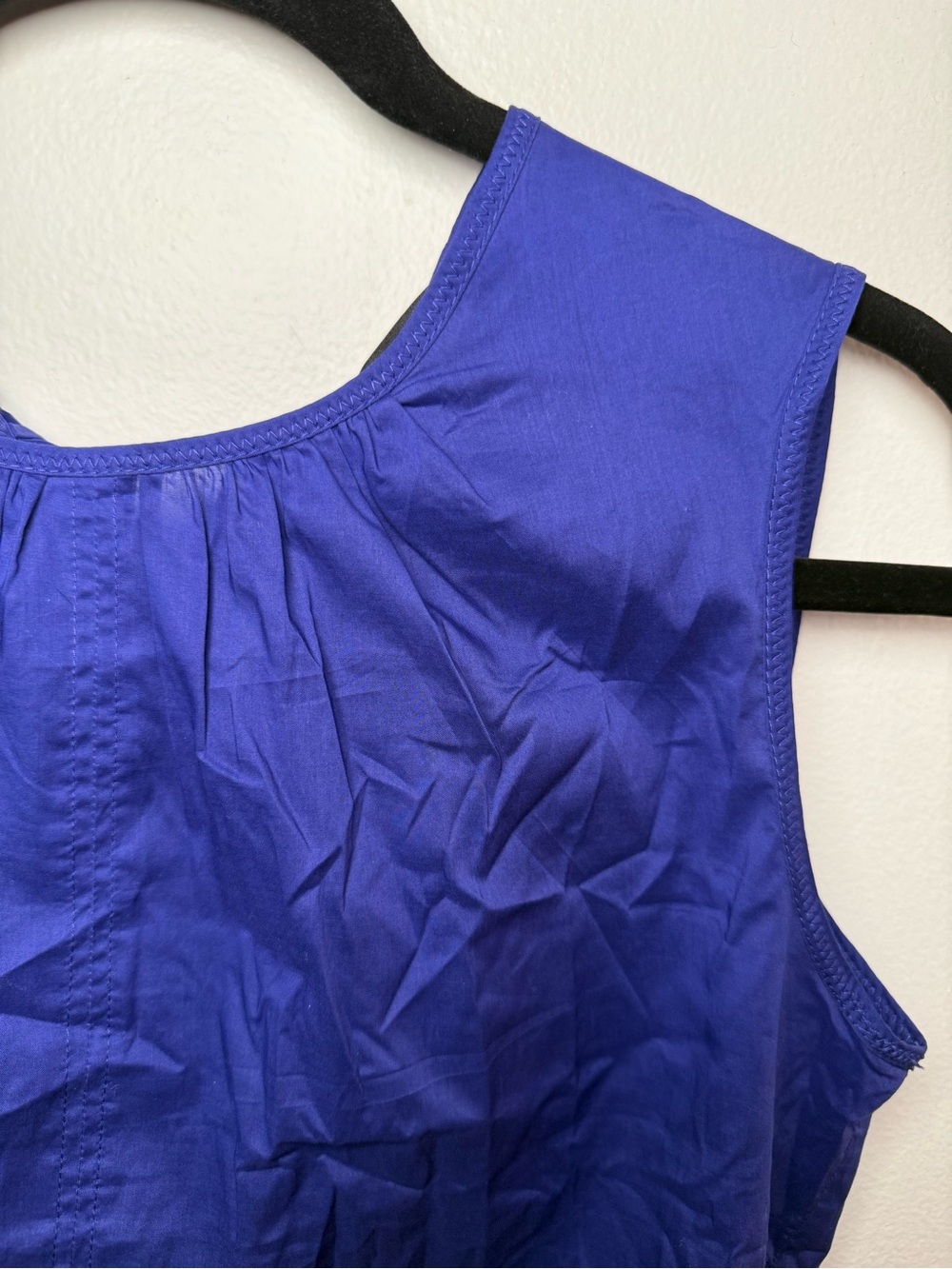 J. Crew Sleeveless Drawstring Tank in Cobalt Blue Size S NWT - Picture 4 of 8